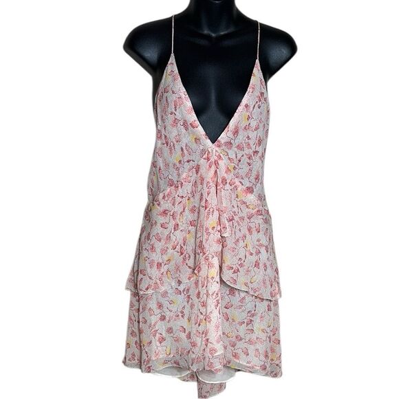 Zara Dresses & Skirts - Zara women’s xl piper dress babydoll tiered strappy mini floral abstract chiffon